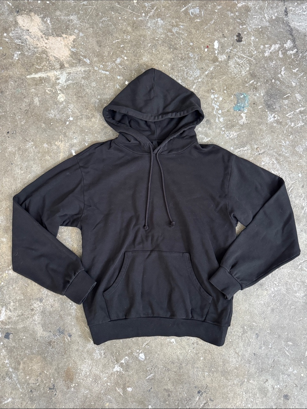 Skims Men's Black French Terry Hoodie Pullover